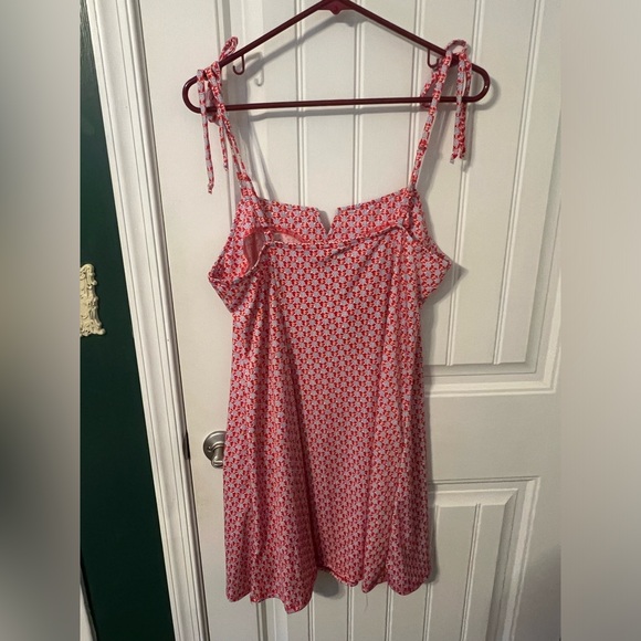 Lilly Rose Red White and Blue Floral Print Dress XXL - Picture 4 of 6